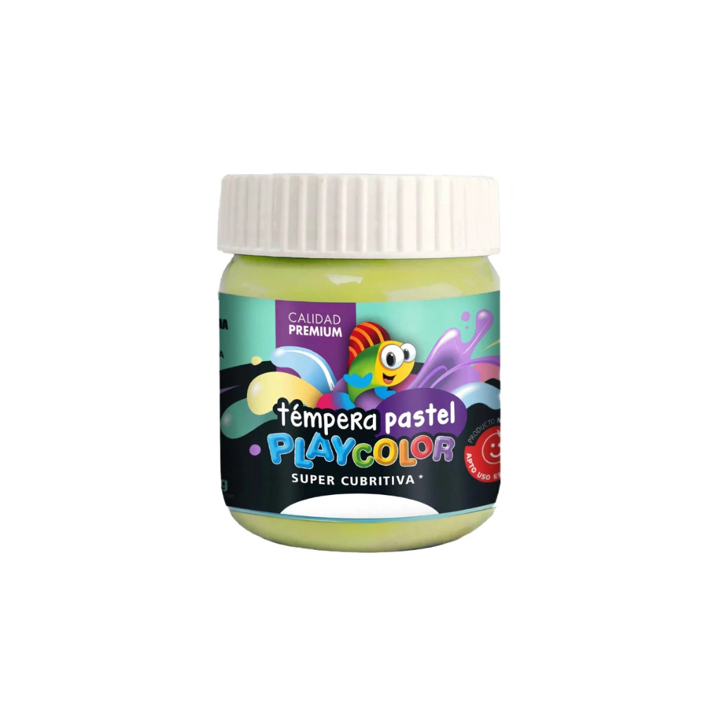 TEMPERA PLAYCOLOR POTE 250GRS AMARILLO PASTEL