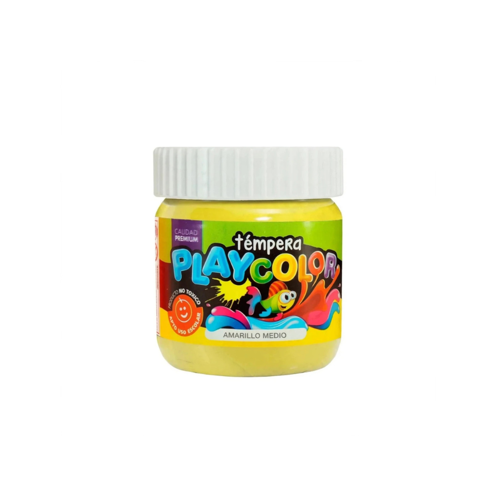 TEMPERA PLAYCOLOR POTE 250GRS AMARILLO MEDIO