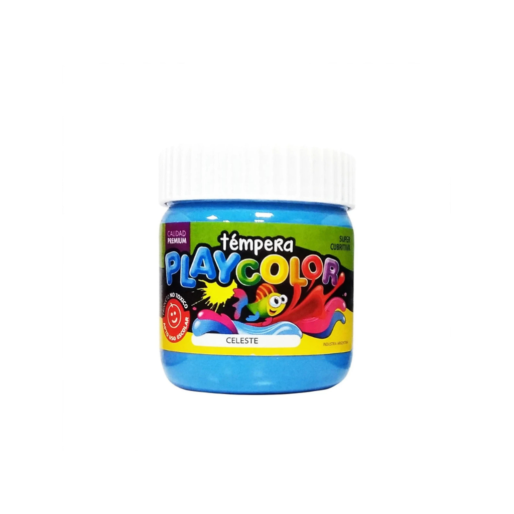 TEMPERA PLAYCOLOR POTE 250GRS CELESTE