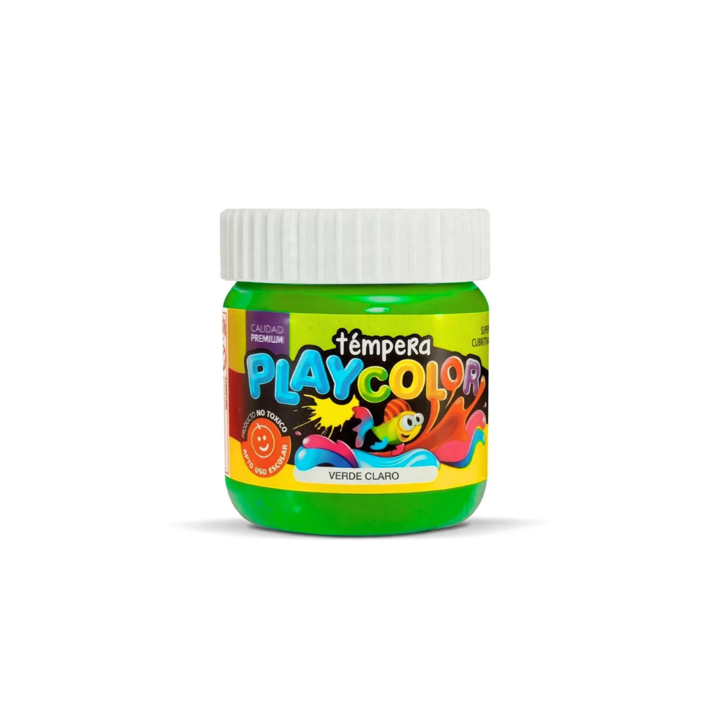 TEMPERA PLAYCOLOR POTE 250GRS VERDE MEDIO (CLARO)
