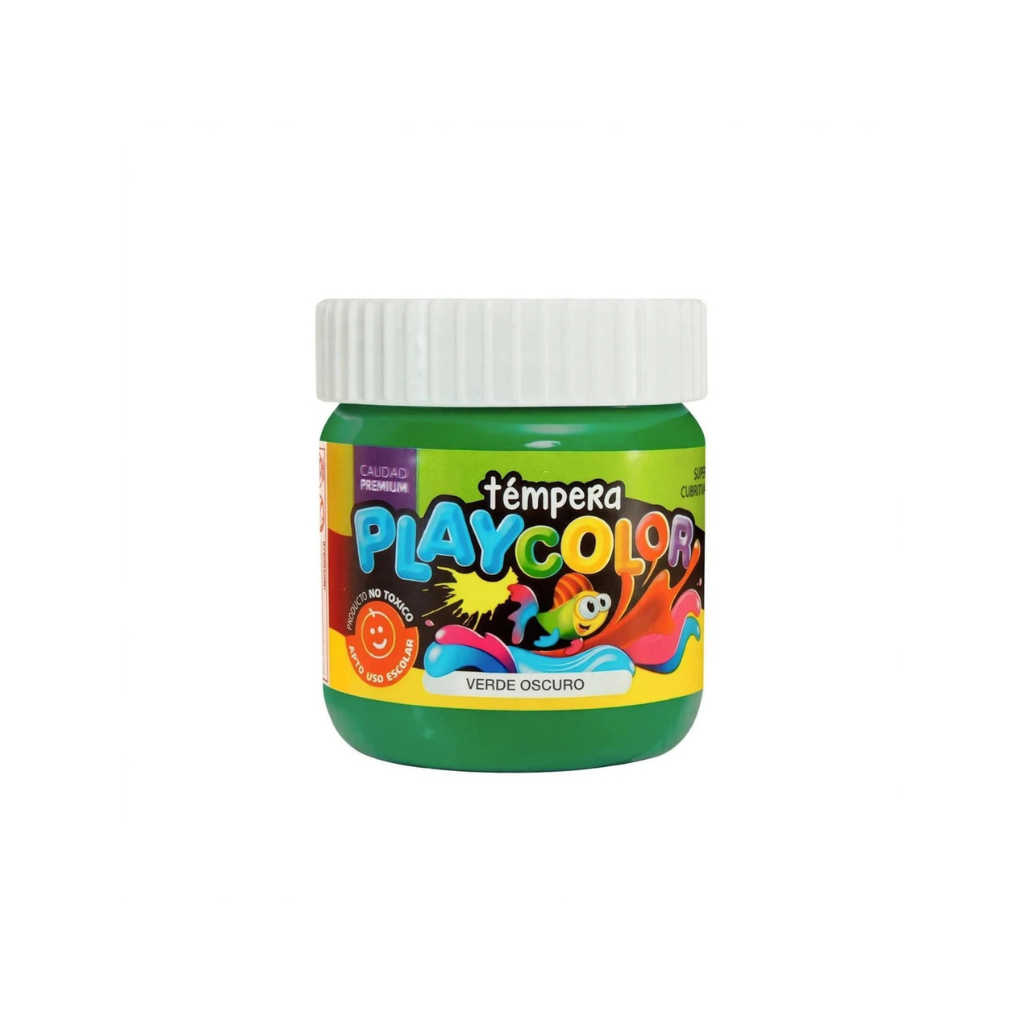 TEMPERA PLAYCOLOR POTE 250GRS VERDE OSCURO