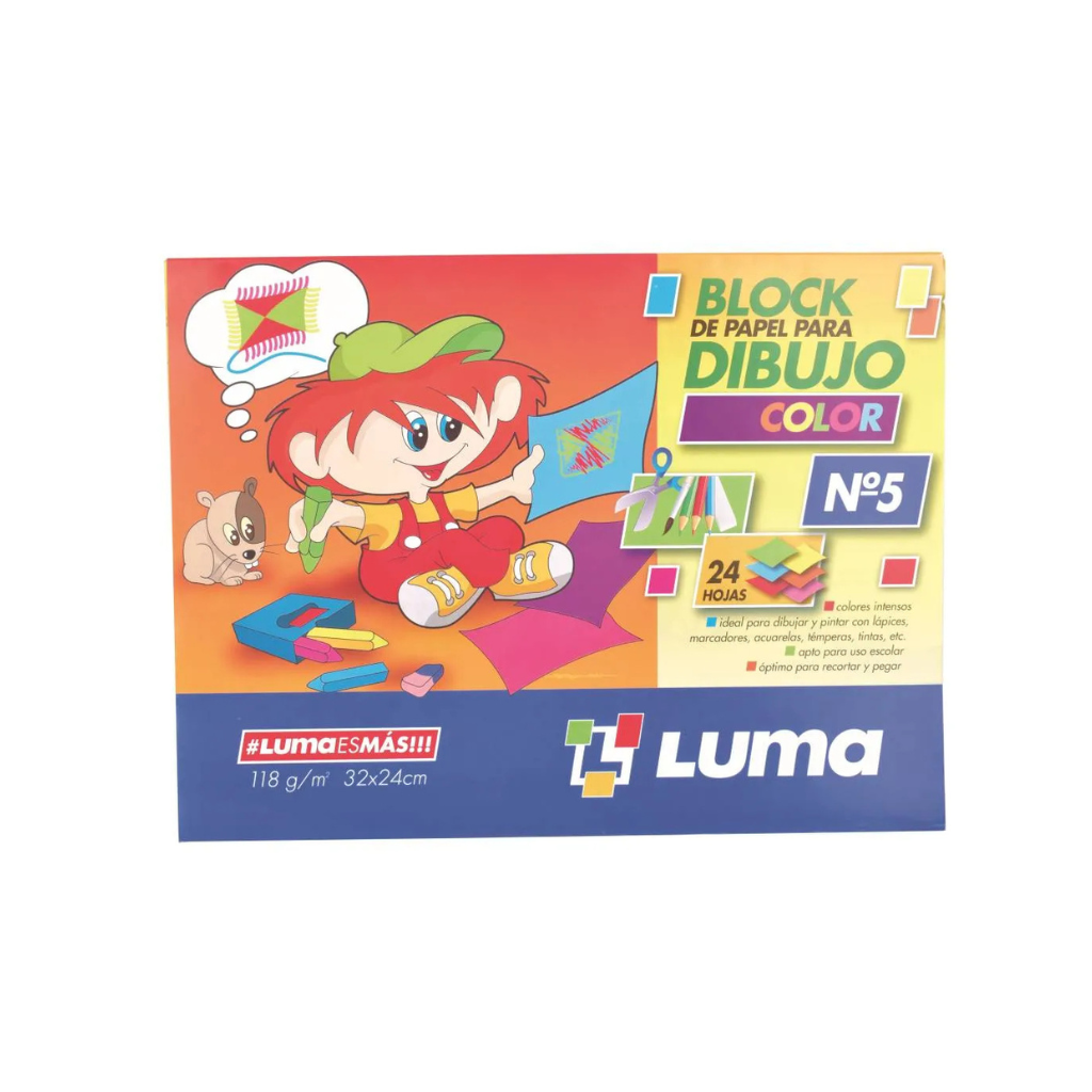 BLOCK P/DIBUJO LUMA NRO 5 COLOR X24 HS