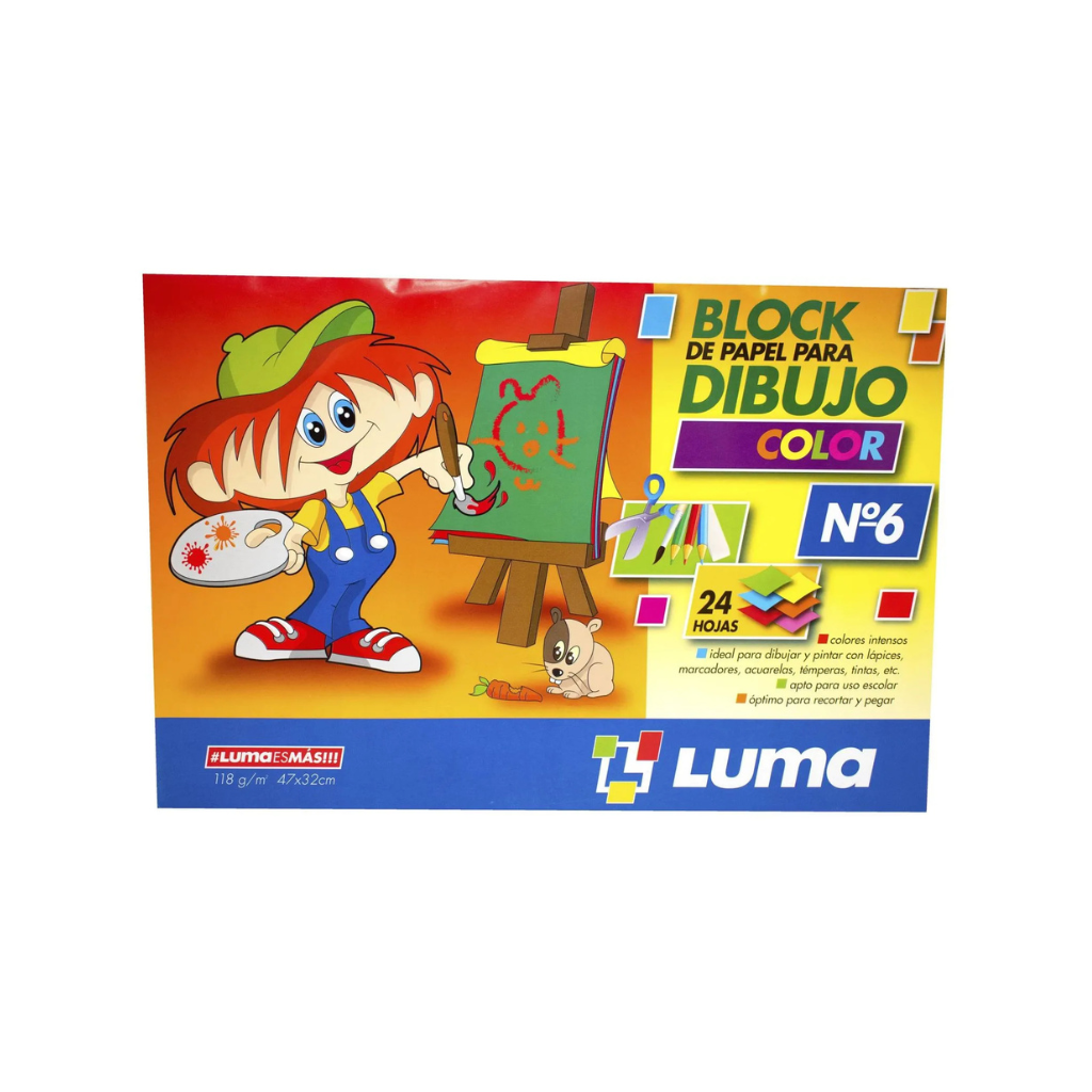 BLOCK P/DIBUJO LUMA NRO 6 COLOR X24 HS