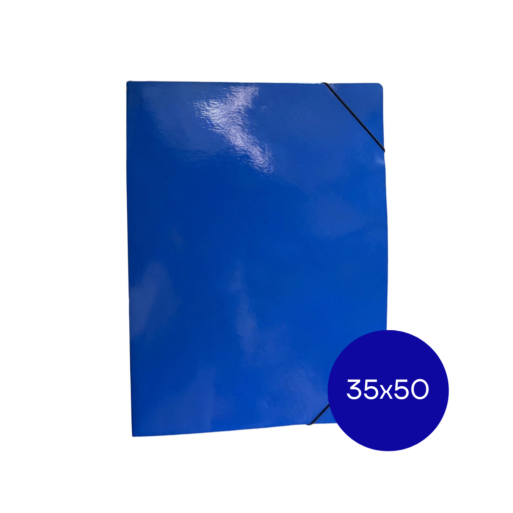 CARPETA PRESPKRAFT 3 SOLAPAS C/ELAST 35 X 50 AZUL (C6640)