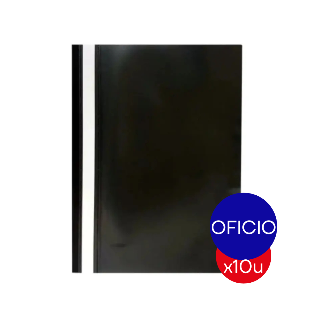 CARPETA OFICIO BASE OPACA - EC EXTRA FUERTE - NEGRO PAQ X10 UNID.