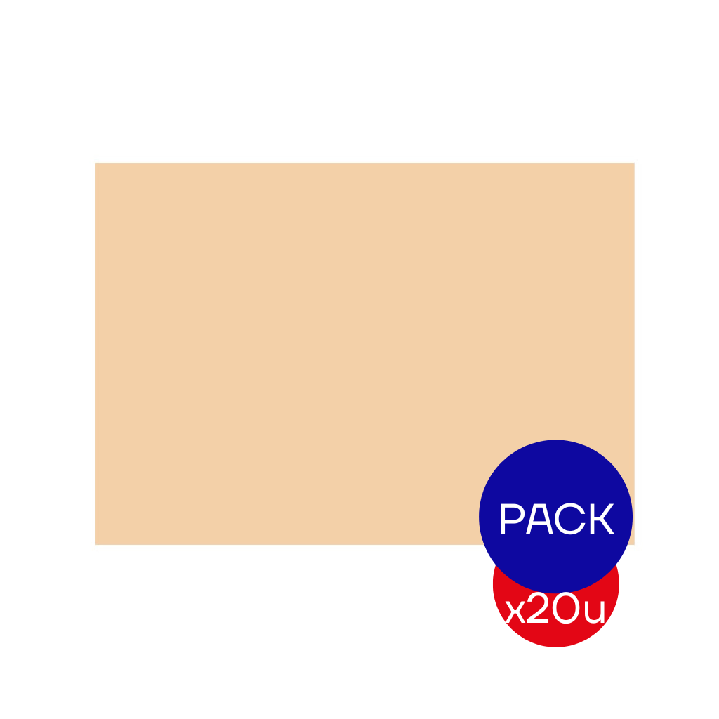 CARTULINA ESCOLAR LISA 45X63CM BEIGE X PAQ X20 UNID.