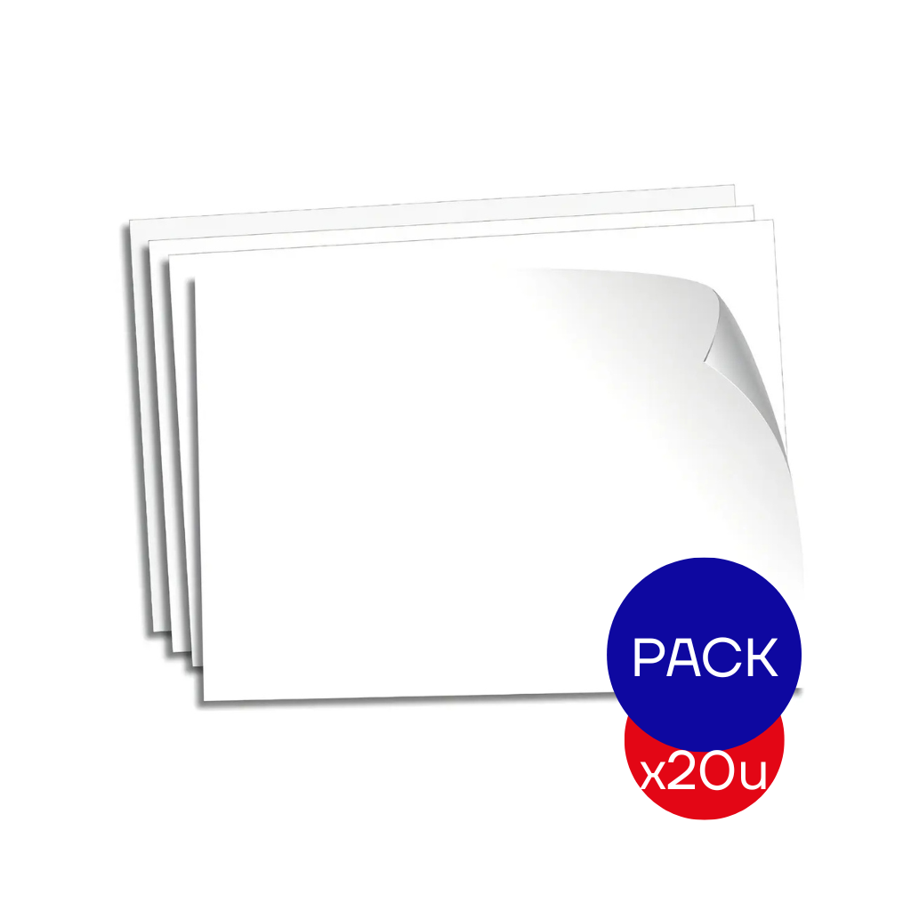 CARTULINA ESCOLAR LISA 45X63CM BLANCO X PAQ X20 UNID.