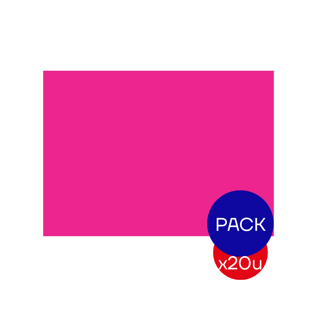 CARTULINA ESCOLAR LISA 45X63CM FUCSIA X PAQ X20 UNID.