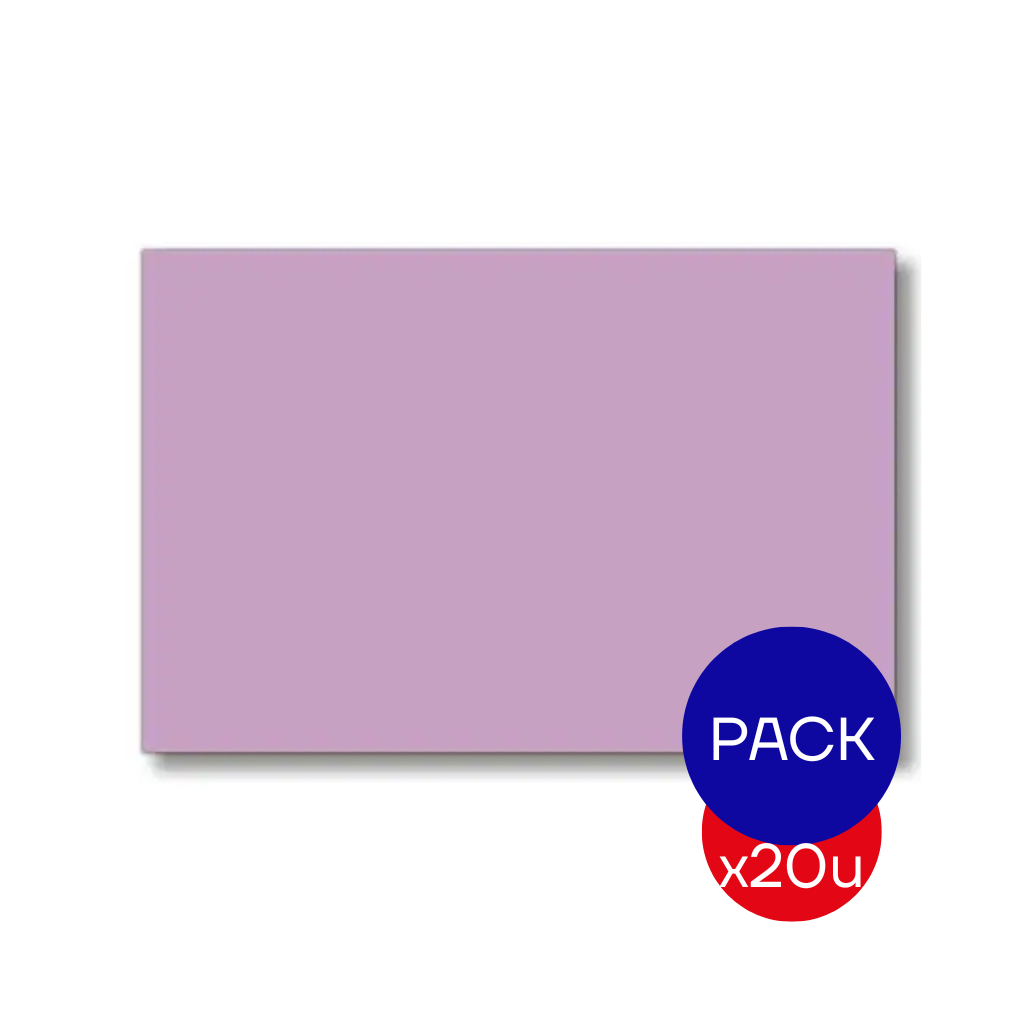 CARTULINA ESCOLAR LISA 45X63CM LILA X PAQ X20 UNID.