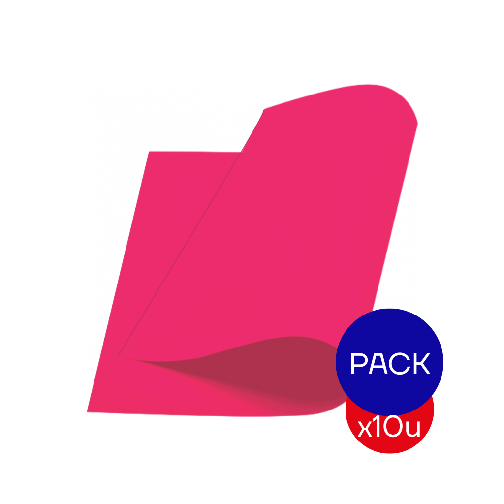 CARTULINA FLUO FUCSIA X PAQ X10 UNID.