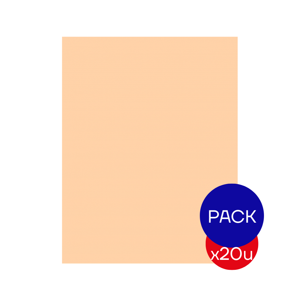 CARTULINA LISA PASTEL NARANJA 45X63CM X PAQ X20 UNID.