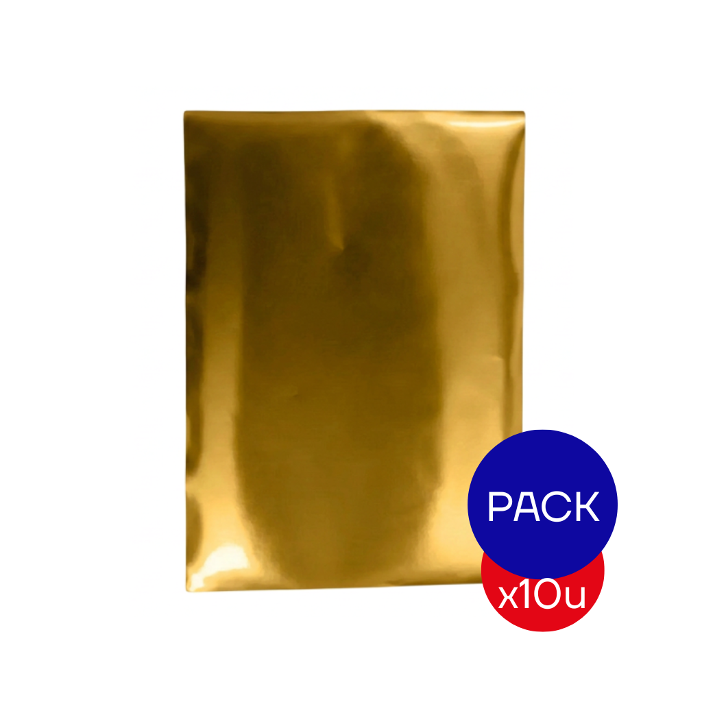 CARTULINA METALIZADA DORADO PAQ X10 UNID.