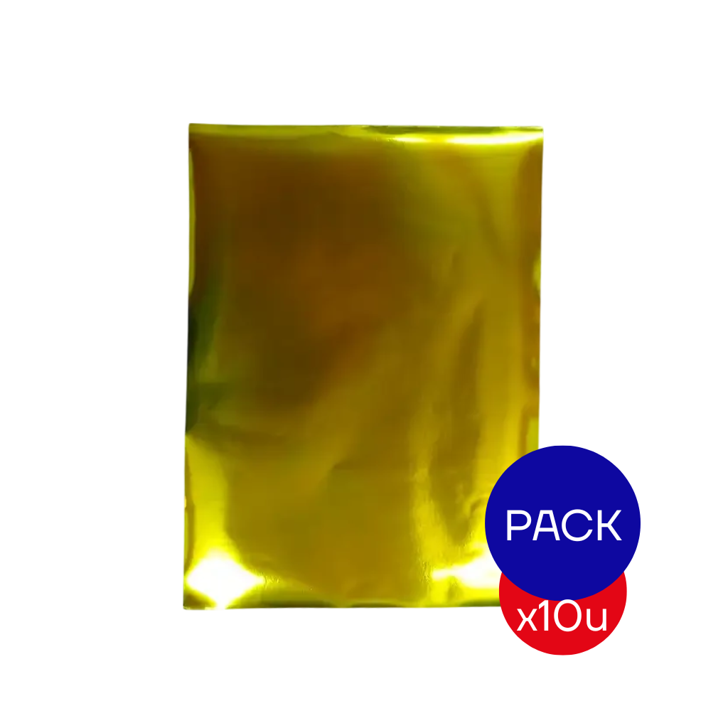 CARTULINA METALIZADA LIMON PAQ X10 UNID.