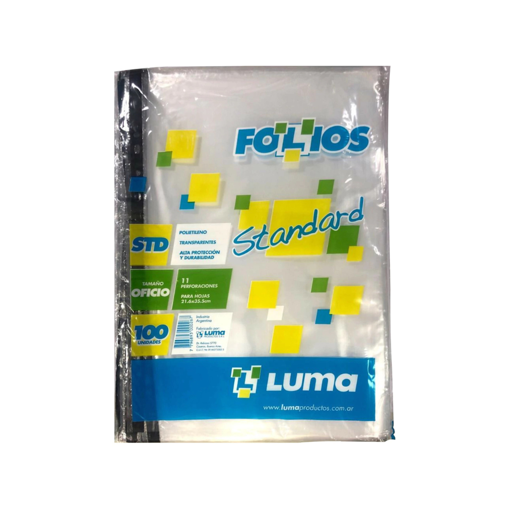 FOLIOS OFICIO LUMA x100 UNID.