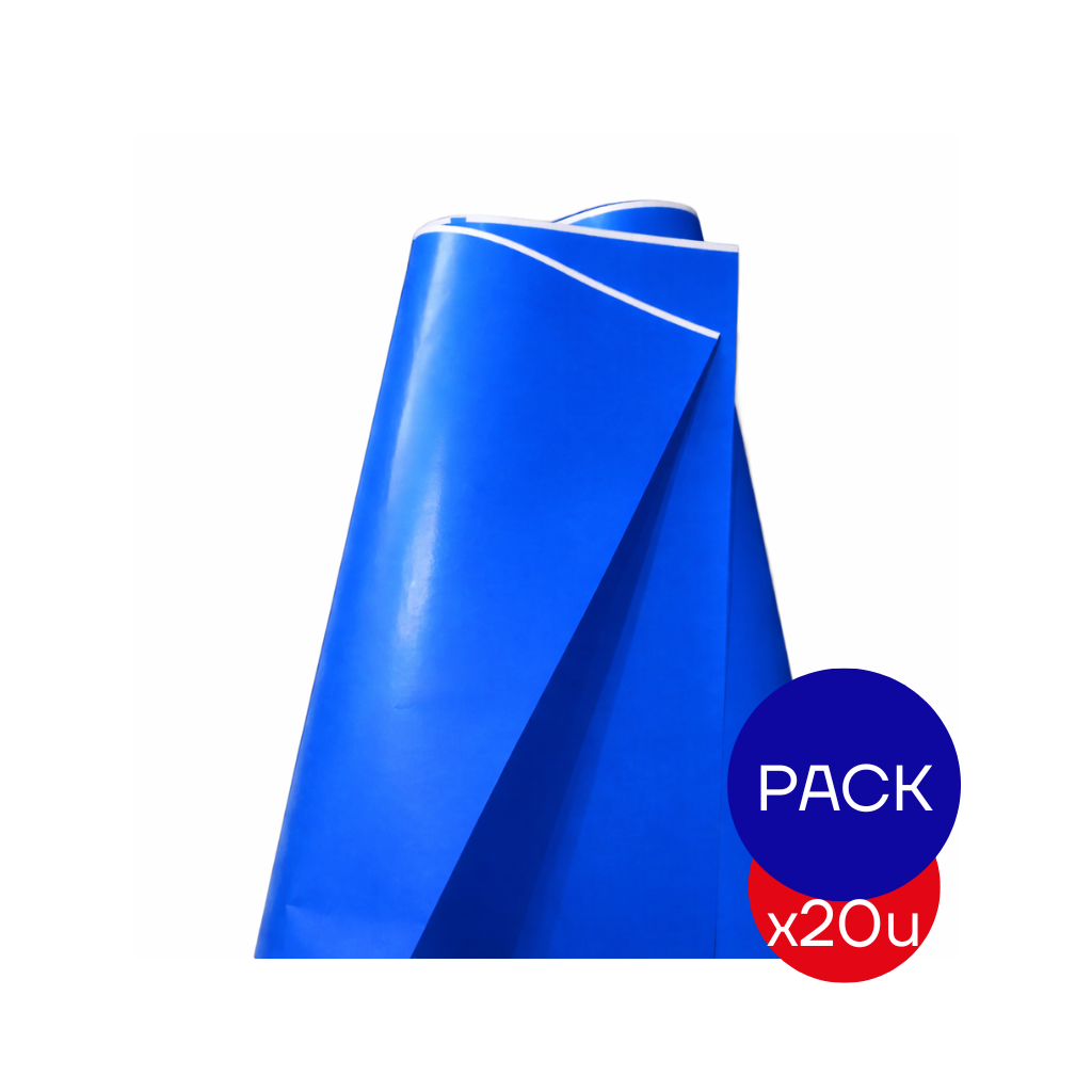 PAPEL AFICHE LISO AZUL X PAQ X20 UNID.