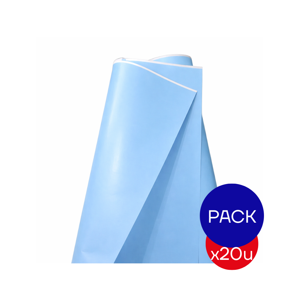 PAPEL AFICHE LISO CELESTE X PAQ X20 UNID.