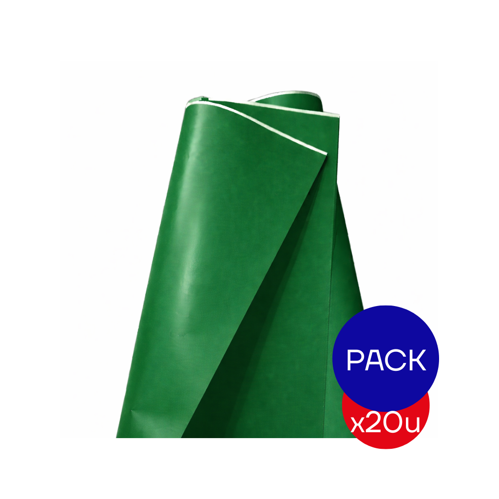 PAPEL AFICHE LISO VERDE INGLES X PAQ X20 UNID.