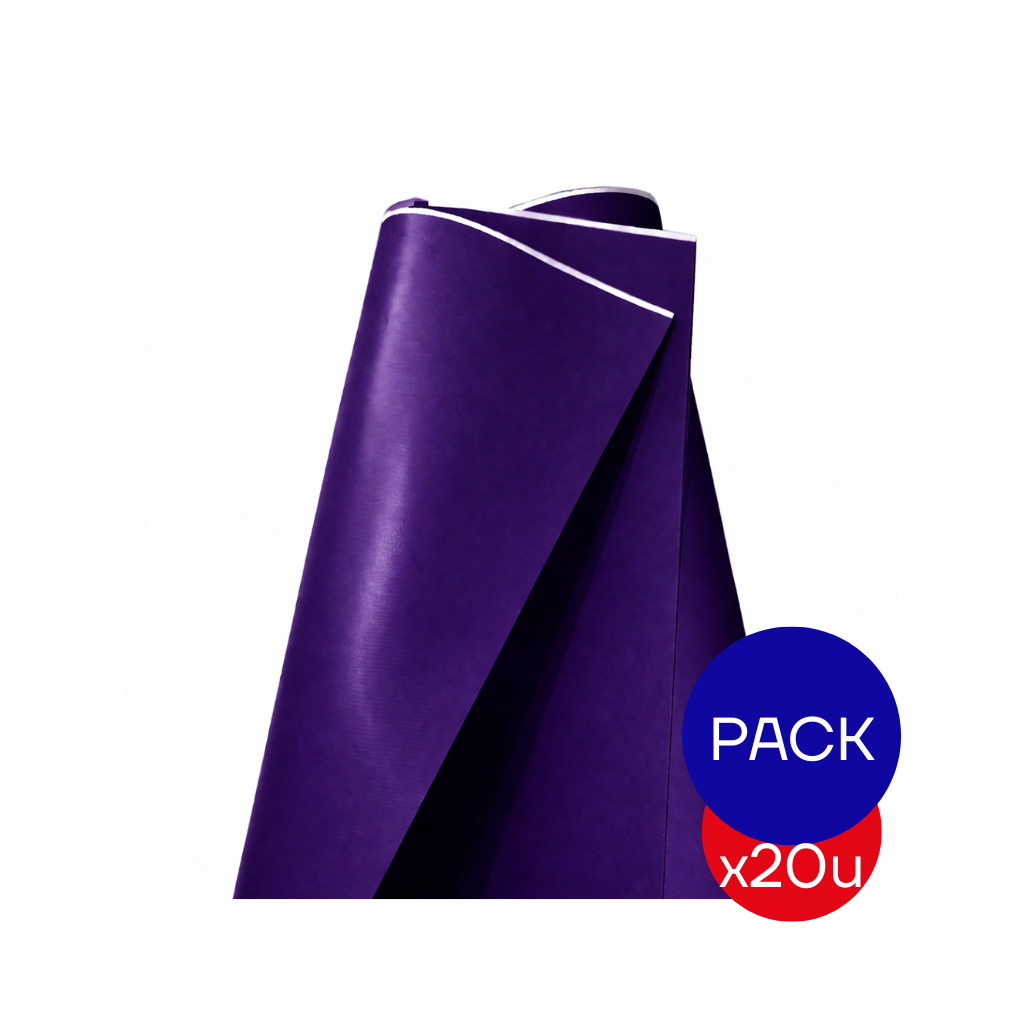 PAPEL AFICHE LISO VIOLETA X PAQ X20 UNID.