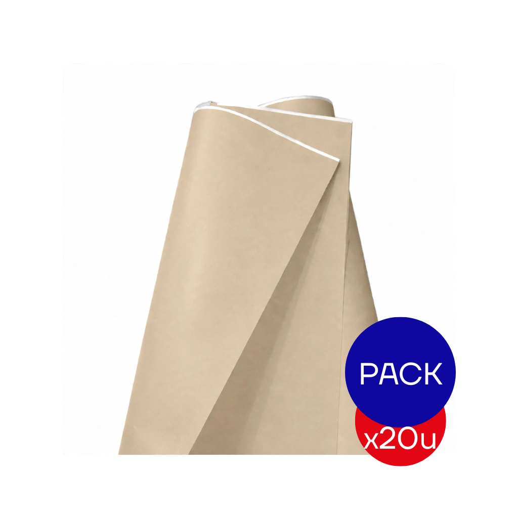 PAPEL AFICHE LISO BEIGE X PAQ X20 UNID.
