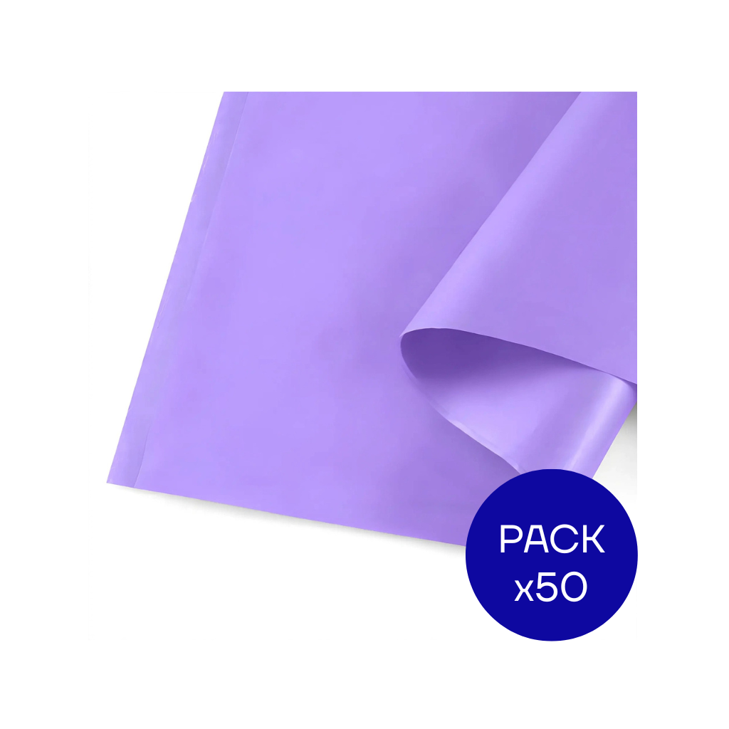 PAPEL SEDA LISO LUMA LILA PAQ X50 UNID.