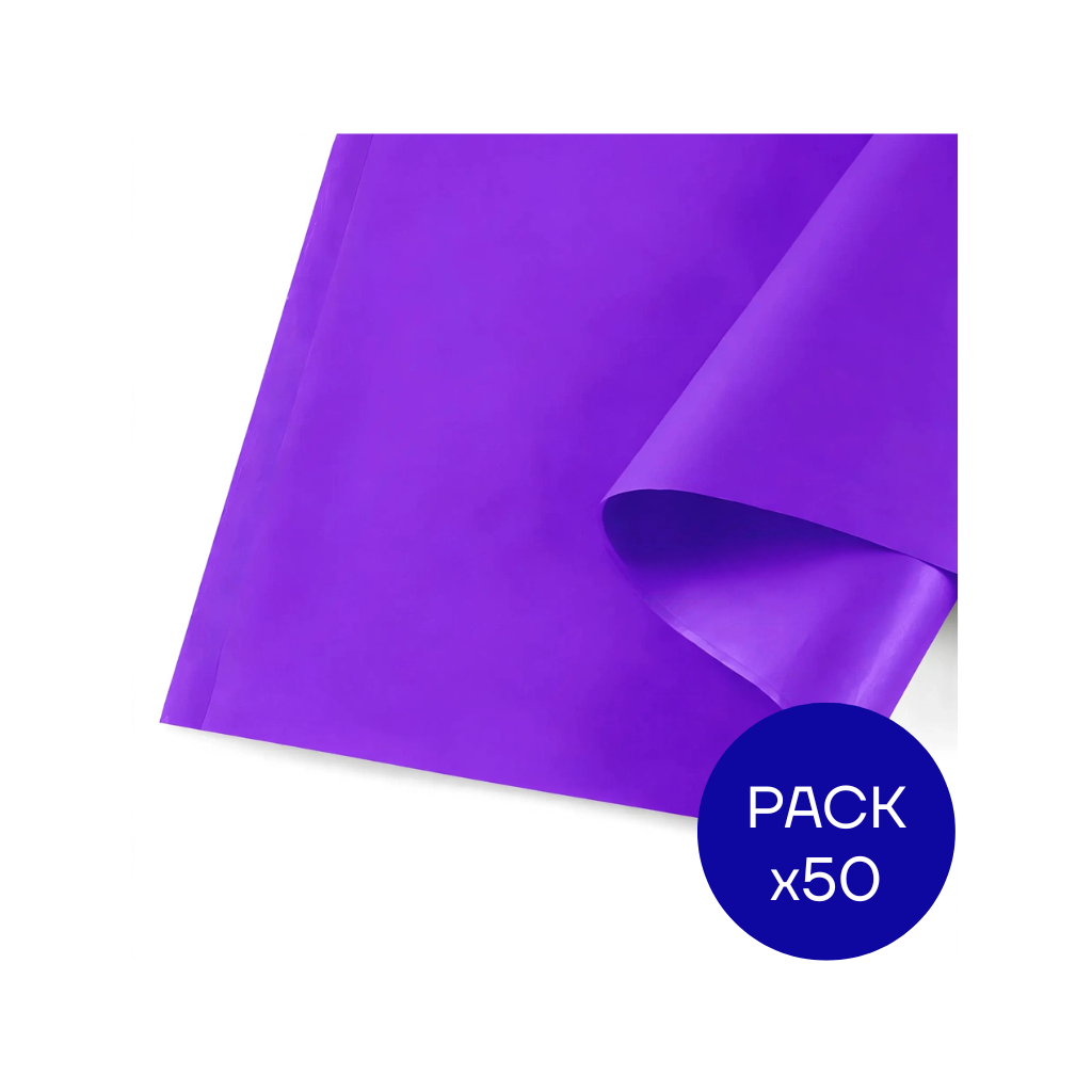 PAPEL SEDA LISO LUMA VIOLETA PAQ X50 UNID.