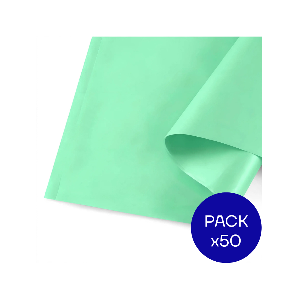 PAPEL SEDA PASTEL LUMA VERDE PAQ X50 UNID.