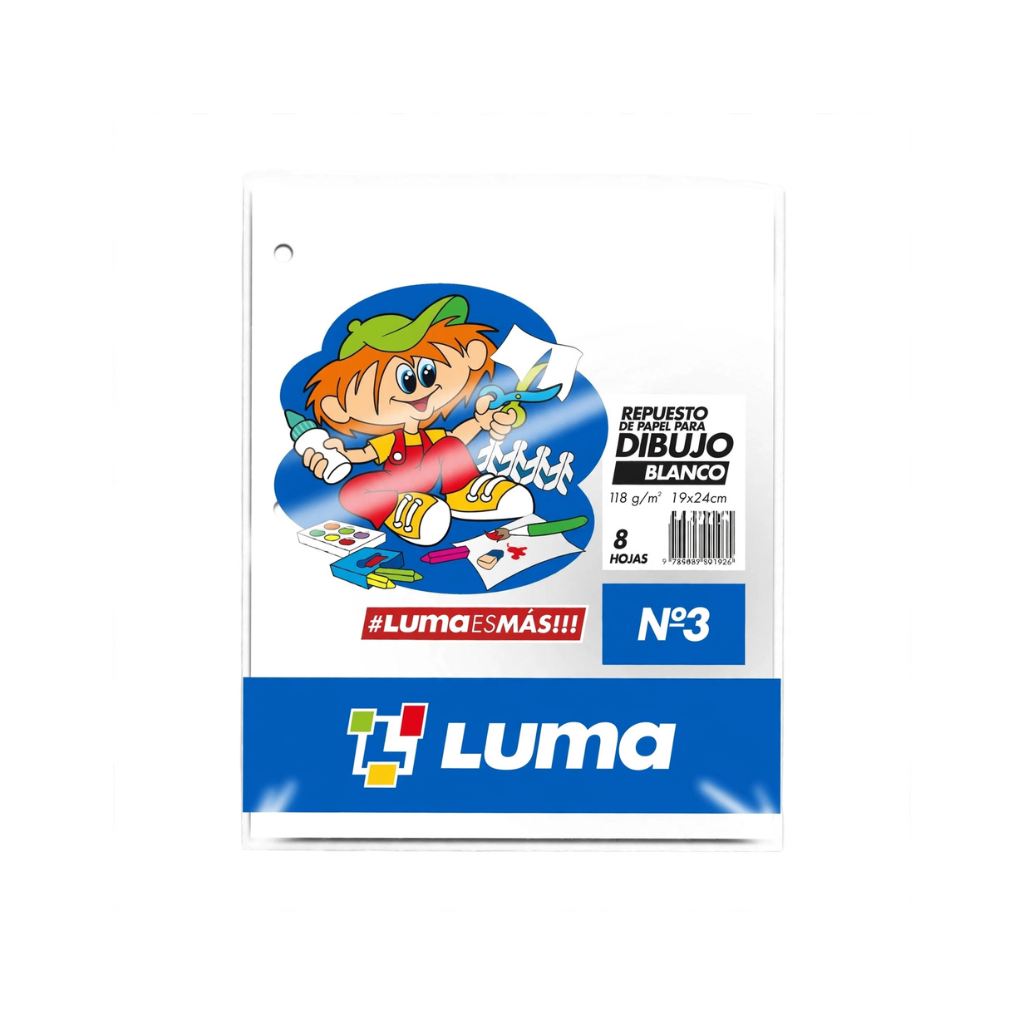 REPUESTO DIBUJO BLANCO Nº3 LUMA