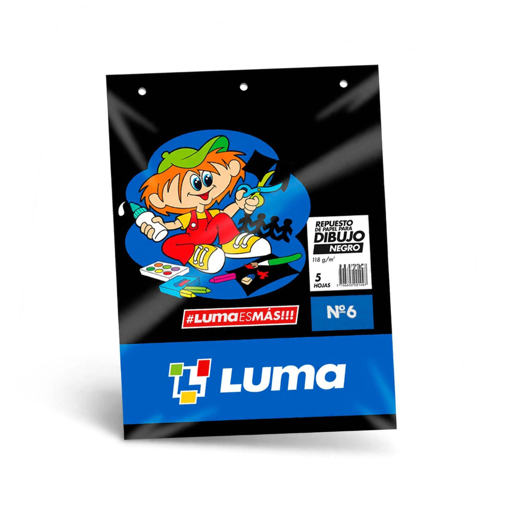 REPUESTO DIBUJO NEGRO Nº6 LUMA