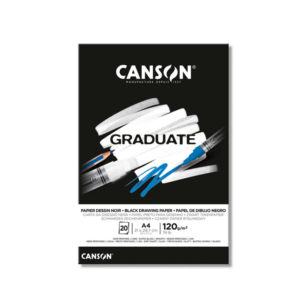 BLOCK GRADUATE NOIR 120G 20H A4 C400110386