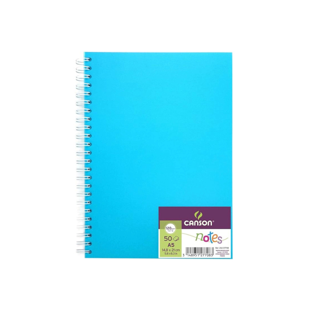 CUADERNO ALBUM CANSON NOTES 50H 120G A5 CELESTE