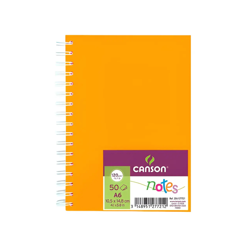 CUADERNO ALBUM CANSON NOTES 50H 120G A6 NARANJA