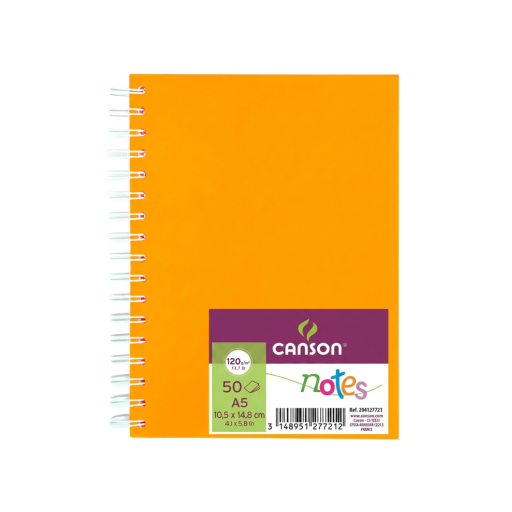CUADERNO ALBUM CANSON NOTES 50H 120G A5 NARANJA