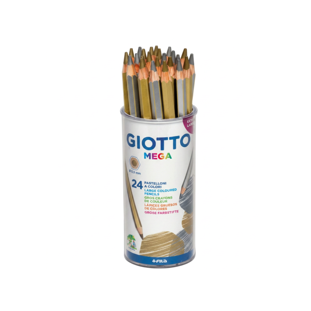 LAPIZ COLOR GIOTTO MEGA PLATA-ORO C/U 518000