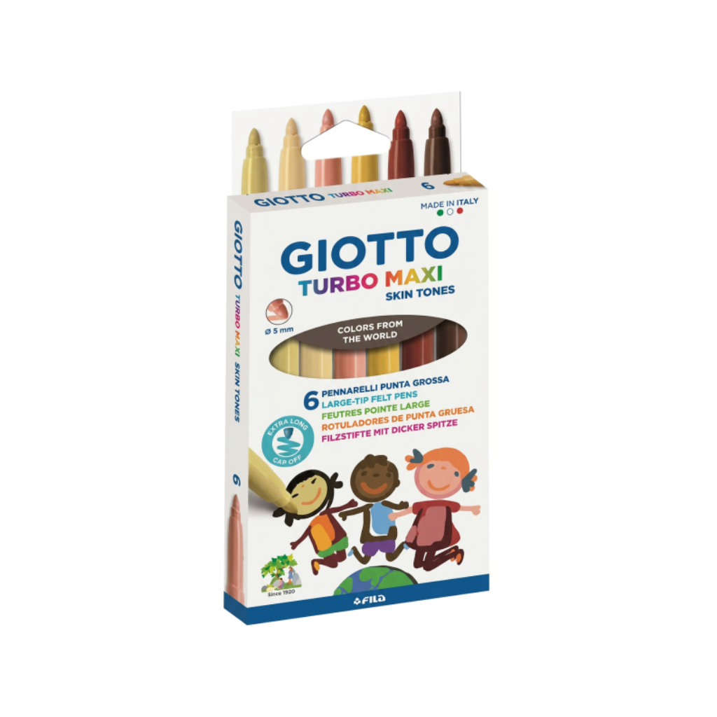 MARCADORES GIOTTO TURBO MAXI SKINTONES X 6