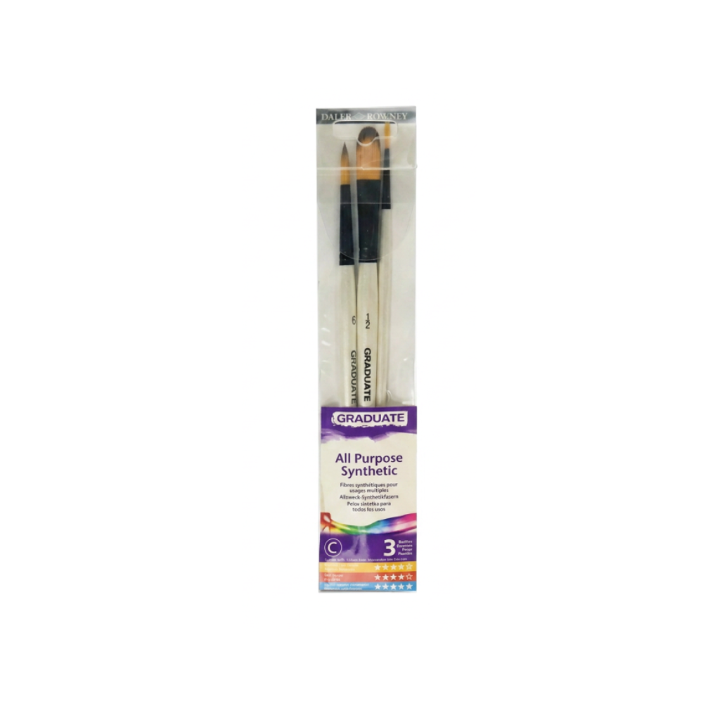 PINCELES GRADUATE SET MC 3U. P/ACUARELA SINTETICO 212530009