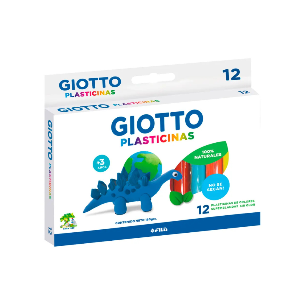 PLASTICINA GIOTTO NATURAL X 12