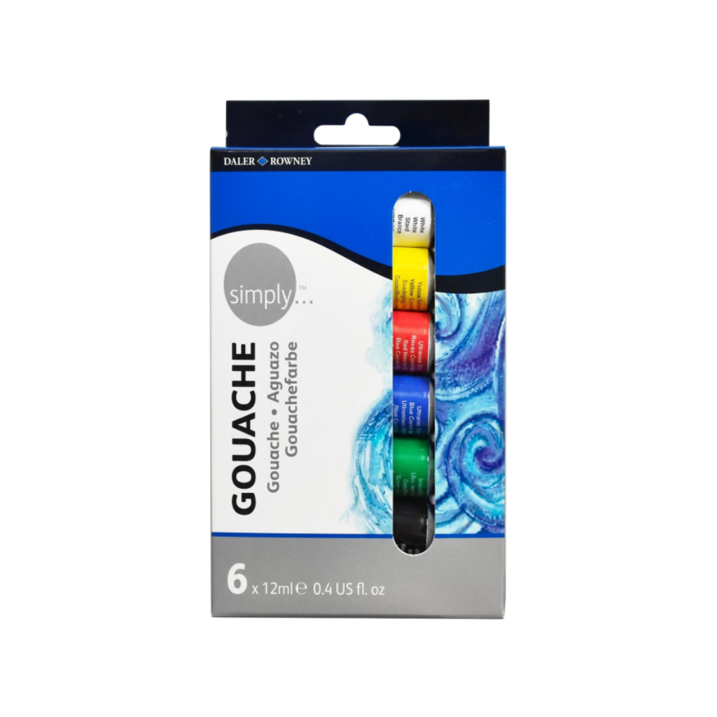 TEMPERA SIMPLY 12ML SET X6 COLOR 084701