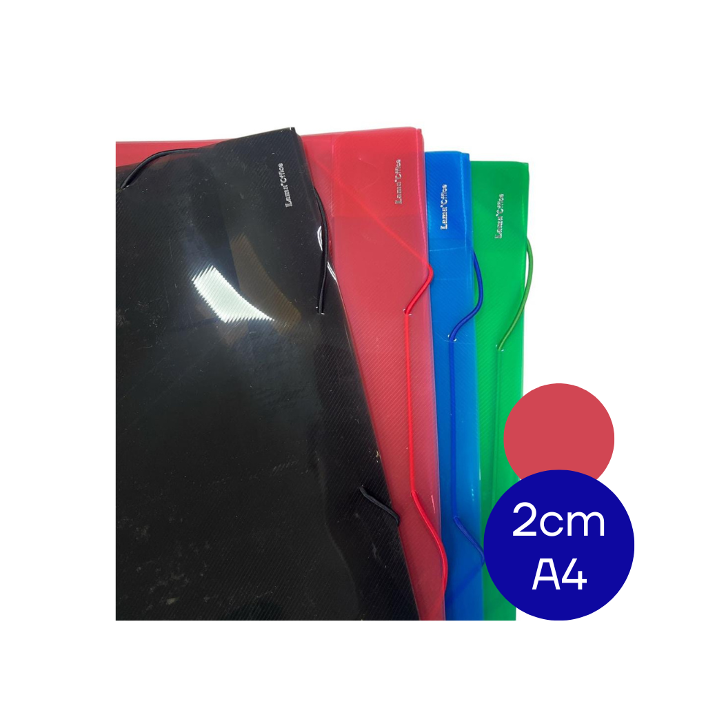 CAJA ARCHIVO PLASTICA A4 2CM ROJO DC402CA4