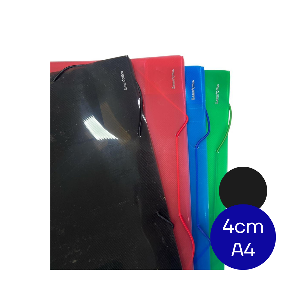 CAJA ARCHIVO PLASTICA A4 4CM NEGRO DC403CA4