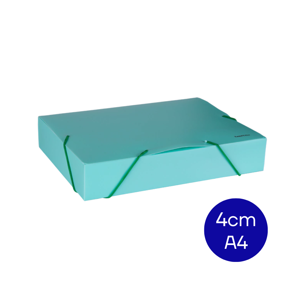 CAJA ARCHIVO PLASTICA A4 4CM VERDE PASTEL DC403CA4P4