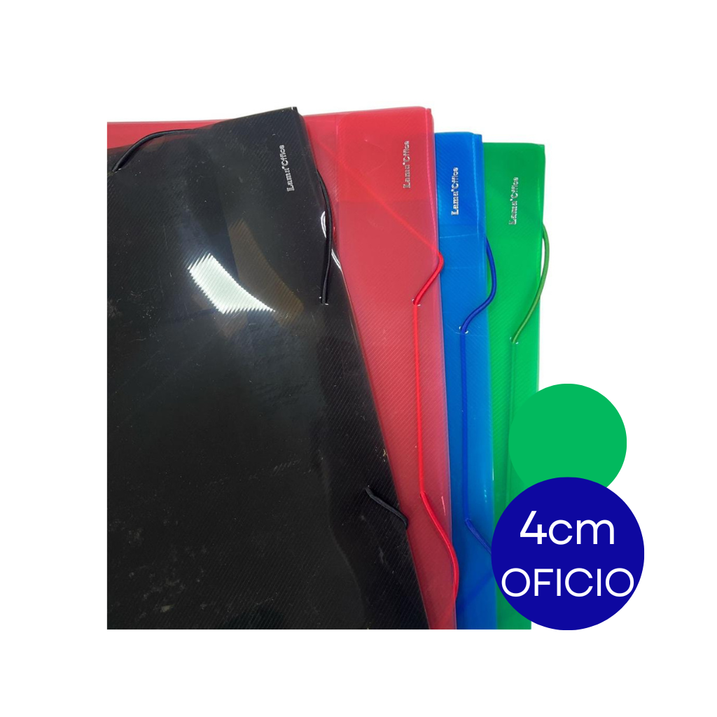 CAJA ARCHIVO PLASTICA OFICIO 4CM VERDE DC403COF