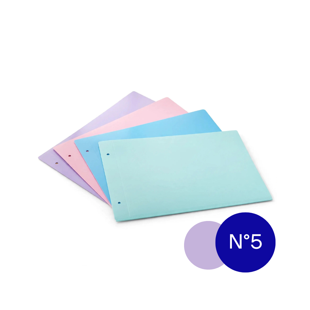 CARPETA CARTONE PASTEL LAMA N°5 ZD5P4 LILA PASTEL