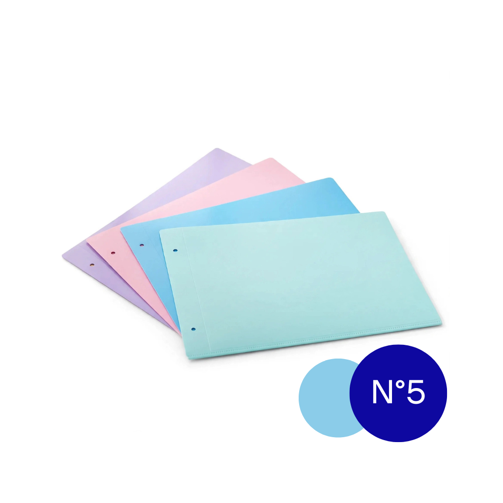 CARPETA CARTONE LAMA N°5 ZD5P4 CELESTE PASTEL