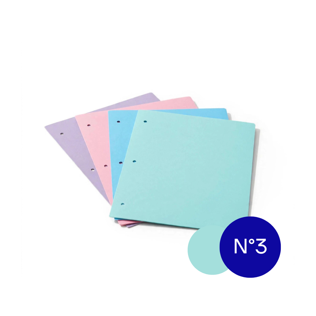 CARPETA CARTONE N°3 DOS TAPAS VERDE PASTEL LAMA ZD3P4