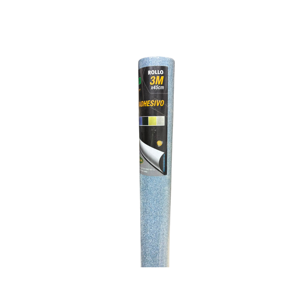 PAPEL T/ CONTACT ADHESIVO GLITTER LAMA (ROLLO 45CM X 3MTS ) AZUL