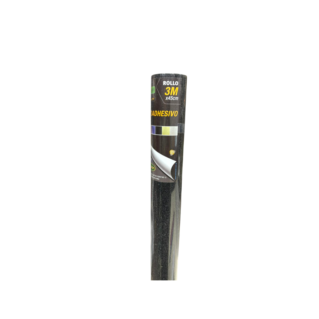 PAPEL T/ CONTACT ADHESIVO GLITTER LAMA (ROLLO 45CM X 3MTS ) NEGRO