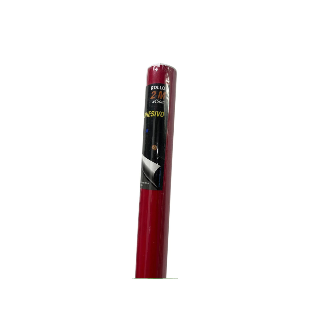 ROLLO PAPEL CONTACT ADHESIVO 45CM X 2MTS ROJO