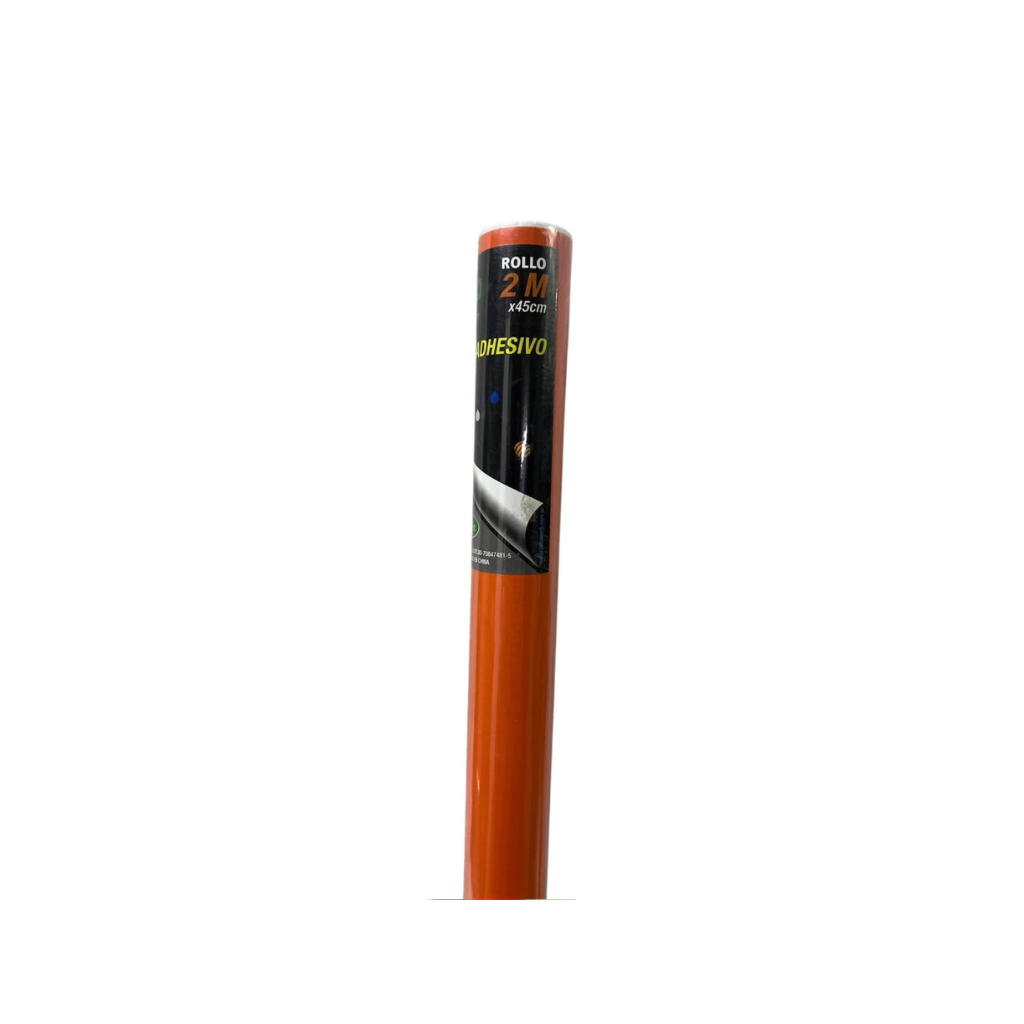 ROLLO PAPEL CONTACT ADHESIVO 45CM X 2MTS NARANJA