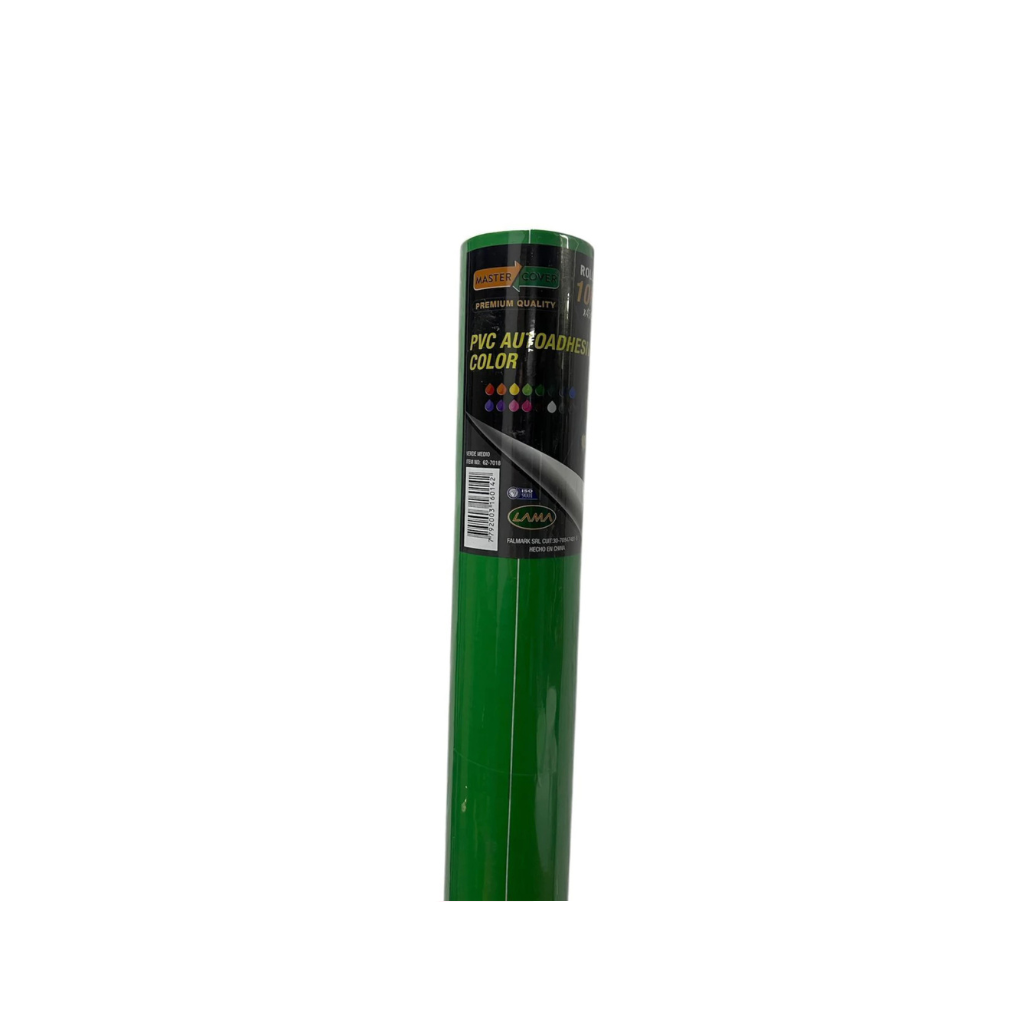 ROLLO PAPEL CONTACT ADHESIVO LISO 45CM X 10MTS VERDE MEDIO