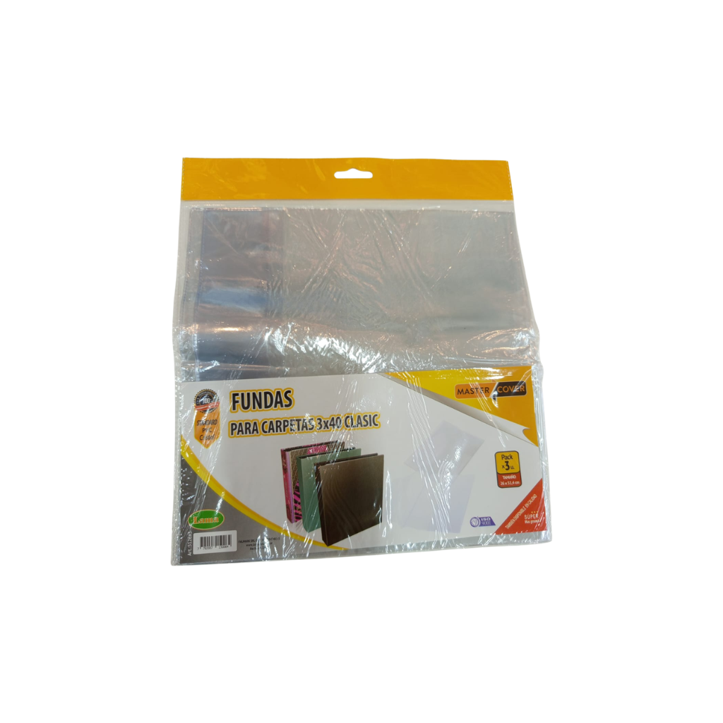 FUNDA PVC CARPETA 3X40 X 3 UNID LAMA 5126X3